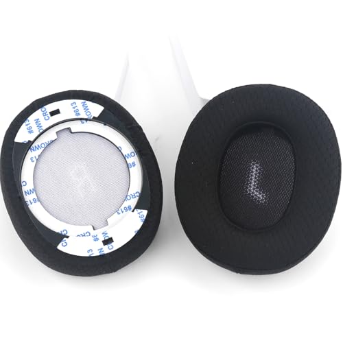 E55BT Mesh Fabric Ear Pads Replacement Ear Cushions Compatible with JBL E55BT E55 bt Over-Ear Wireless Headphones Breathable Fabric Noise Isolation Memory Foam Earpads Added Thicknes Earmuffs (Black)