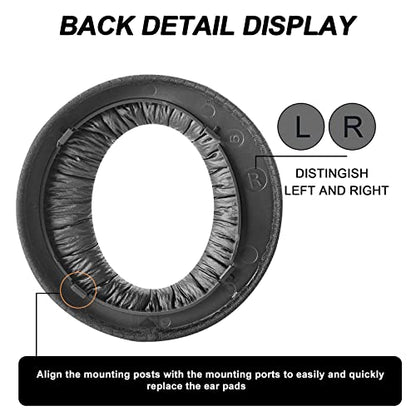 GVOEARS Ear Pads Cushions Replacement for Sony PlayStation 5 PS5 Pulse 3D Wireless Headset (Breathable Mesh Fabric) - color: Matte Black-Mesh