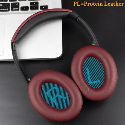 SoloWIT Earpads for Bose Headphones - Burgundy - color: Burgundy
