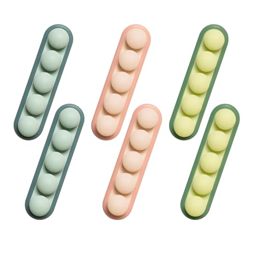Cute Pea Cable Clips, USB Cable Organizer, Charging Cord Holder, Wire Management for Car Office Desk Workbench Bedroom Bedside Nightstand (6-Pack)