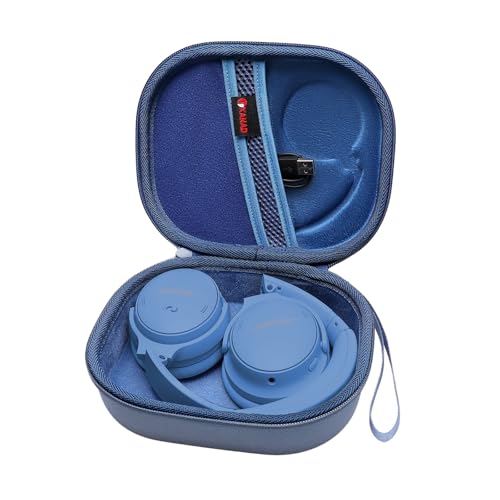 XANAD Hard Case for Bose QuietComfort, QC Ultra, QC 45, QC 35, QC45 SE, QC SE or Skullcandy Crusher Evo, Hesh ANC, Hesh Evo, Crusher ANC 2, Crusher, Riff 2 Noise Headphones（Outer Blue+Inner Blue） - color: Outer Blue+Inner Blue