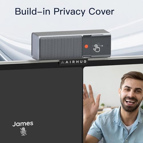 AIRHUG 3 in 1 1080P Webcam with Microphone & Speaker