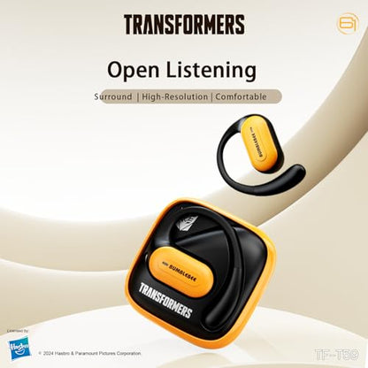 Transformers Earbuds T59, Bluetooth 5.4 Wireless Gaming Earbuds with Mic, Ear Hook Sport Earbuds, Low Latency, 13mm Drivers, IPX5 Waterproof, 24H Playtime (Bumblebee Yellow) - color: Bumblebee Yellow