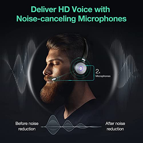 Yealink WH66 Dual Teams Wireless Noise Canceling Headset - Headset Works with USB Enabled Computers, Desk Phones and Softphones Also Connects to Cell Phones with Bluetooth. - color: Black, style: Modern