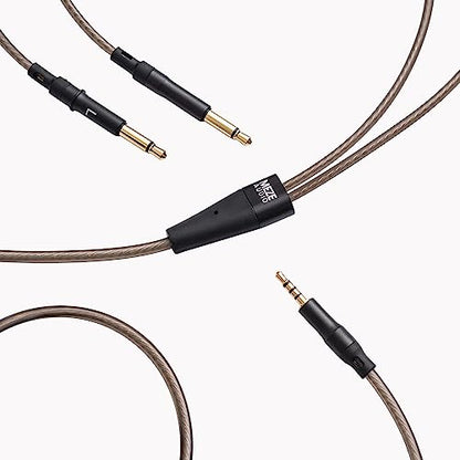 MEZE AUDIO | 2.5mm OFC Upgrade Balanced Cable for 99 Series | Silver-Plated OFC Copper | 2.5mm Male to Dual TS Mono 3.5mm Male Connector Plug | Cable Length 1.50m/4.9ft - size: 2.5 mm ( Balanced )