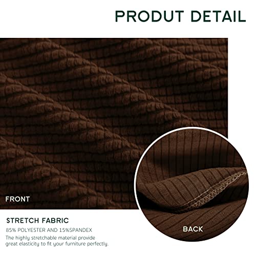 Hokway 2 Piece Couch Cushion Slipcovers Stretch Reversible Cushion Replacement Slipcovers Sofa Cushion Covers(Dark Coffee, 2 Pieces) - color: Dark Coffee, size: Small (2 Pieces)