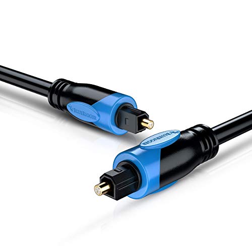 BlueRigger Toslink - Digital Optical Audio Cable - 40FT - (Fiber Optic Cable, in-wall CL3 Rated, 24K Gold-Plated) S/PDIF Digital Audio Optical Cable for Soundbar, Home Theatre, TV, Xbox, PS4 - size: 40FT