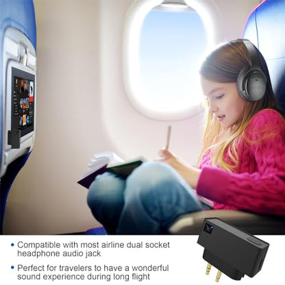 QC15 Airplane Headphone Adapter Compatible with Bose 700 QuietComfort 2 QC3 QC45 QC35 QC35ii QC15 QC25 QC20 NC700 SoundLink SoundLinkII AE2 AE2i AE2W and More, Golden Plated 3.5mm Jack