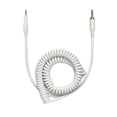Audio-Technica HP-CC-WH Replacement Coiled Cable for M Series Headphones - style: White Coiled Cable