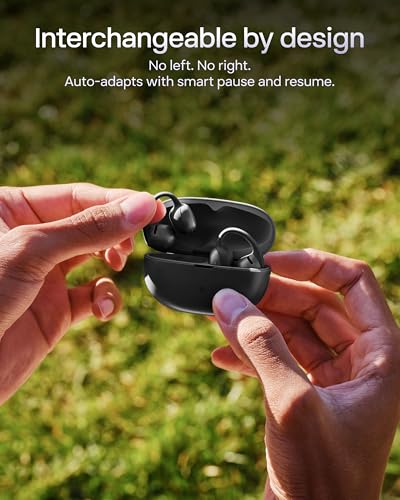 SHOKZ OpenDots Air Open-Ear Clip-On Bluetooth Earbuds, Black, Touch Control - color: Black