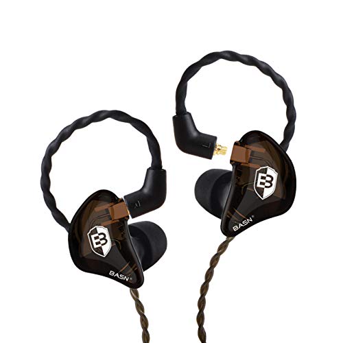 BASN Bsinger 2nd Generation in Ear Monitor Headphones for Musicians, Black | Sound Isolating Earphones with Dual Dynamic Drivers Detachable MMCX Cable - color: Brown