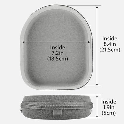 Geekria Shield Headphones Case for Foldable Over-Ear Headphones, Hard Shell Travel Carrying Bag, Compatible with Soundcore, JBL Tour ONE M3, Sony WH-1000XM5, B&O Beoplay H9 (Microfiber Grey)