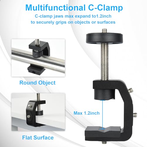 UTEBIT Super Clamp Mount with Mini Ball Head Mount, 30mm - size: 30mm