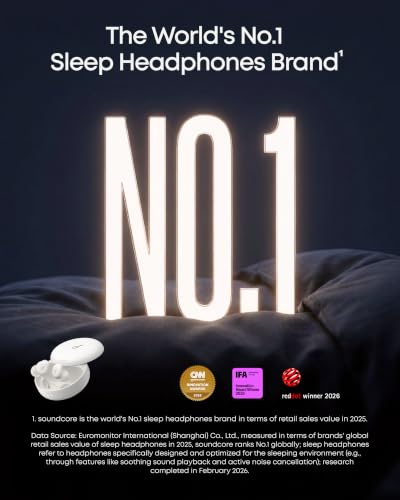 Soundcore Sleep A30 by Anker Sleep Earbuds - color: Moonlit White