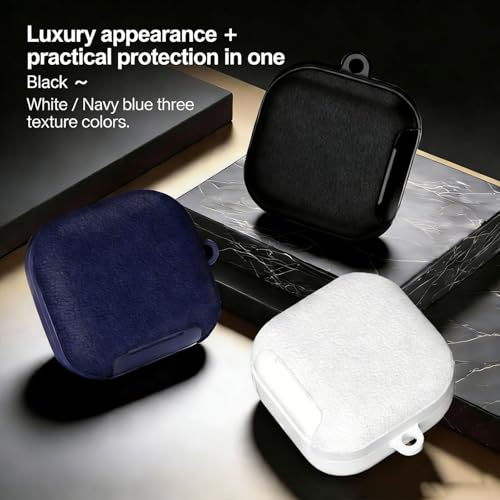 Kickstand Case Compatible with Samsung Galaxy Buds 4 /Buds 4 Pro Keychain | Lanyard Cleaning kit Soft TPU and Hard PC, Drop Shockproof Full Protection Cover for Women Men for Galaxy Buds 4 /Buds 4 Pro - color: White