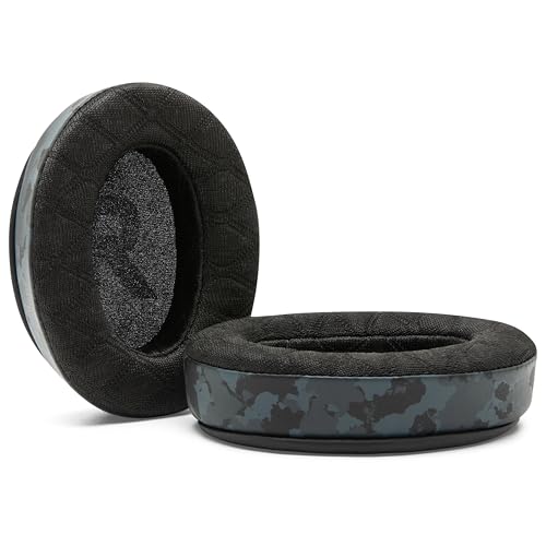 WC Freeze V2 Cloud - Angled Cooling Gel Earpads Compatible with HyperX Cloud Series by Wicked Cushions | Angled Pads for Extreme Comfort, New Freeze V2 Cooling Fabric, Extra Thick | Black Camo - color: Black Camo
