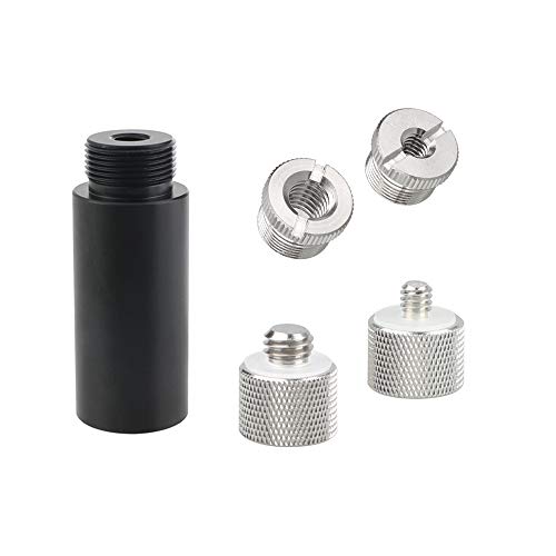CAMVATE 5/8"-27 Thread Rod & Multifunction Screw Adapters | for Blue Yeti Nanos Mounting on Standard Blue Yeti Shock Mounts