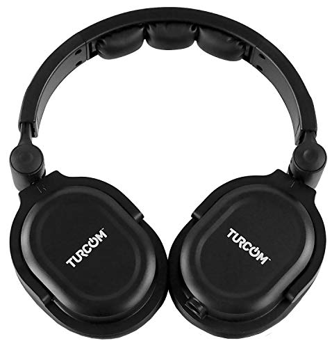 Turcom Over Ear Wired Gaming Headphones, DJ-Style Monitor Headphone, Stereo Studio Sound 50 mm drivers and 100 dB, Lightweight Adjustable Professional Headset with Microphone Auxiliary Cable (TS-823)