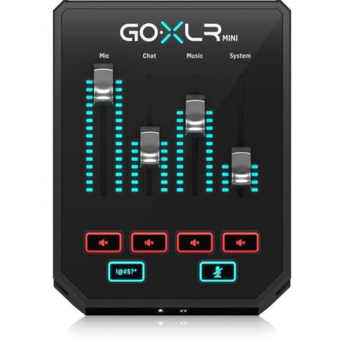 TC Helicon GoXLR MINI Online Broadcast Mixer with USB/Audio Interface and Midas Preamp, Officially Supported on Windows | MIDAS preamps with USB connectivity, XLR input and 1/8" mini phone for gaming, streaming and podcasting