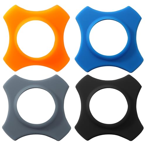 Bonsicoky 4 Pack Microphone Anti-Roll Rubber Rings | Multi Color - size: 4 Pcs