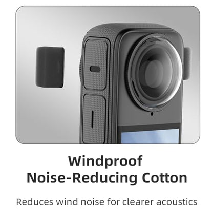 (Pack of 6) Windproof Sponge Camera Mic Windscreen for Camera Clear Noise Reductions Sponge Protector