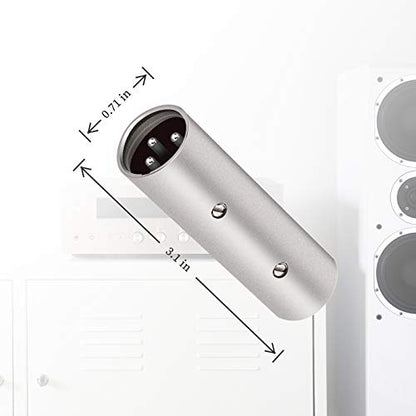 Tisino 3-Pin XLR Male to Male Adapter - 2 Pack | 3-Pin XLR Coupler Connector Gender Changer for Microphone/Mixer, XLR Female Input into Male Output - color: XLRM to XLRM