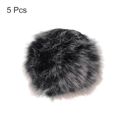 MECCANIXITY Furry Microphone Windscreen 10mm x 55mm Mic Cover Windshield for Indoor Outdoor Microphone Black,Yellow,Gray 5 Pack - color: Black ,Yellow,Gray