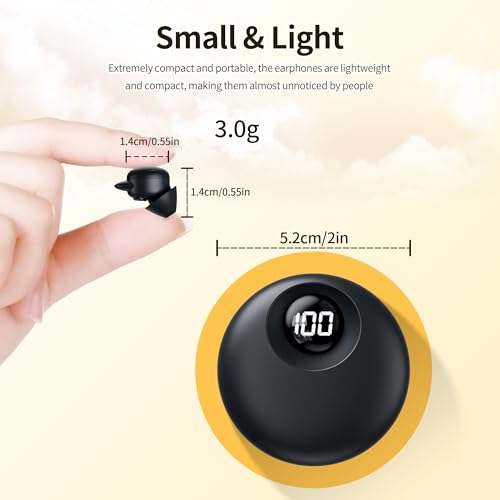 Kinglucky Sleep Earbuds for Side Sleepers,Invisible Earbuds,Sleeping Headphones Wireless Ear Buds in Ear Earphone Noise Cancelling Mini Small Ears Canal Earphones for Exercise Working Hiking