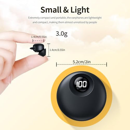 Kinglucky Sleep Earbuds for Side Sleepers,Invisible Earbuds,Sleeping Headphones Wireless Ear Buds in Ear Earphone Noise Cancelling Mini Small Ears Canal Earphones for Exercise Working Hiking