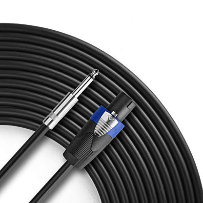 Pro 100ft 12 Gauge Speakon to 1/4 Male Audio Speaker Cable, Single - size: 100ft