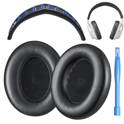 AHG Accessory House Global QC Ultra Replacement Ear pad and Headband Pad Kit Cushion Compatible with Bose QuietComfort Ultra Wireless Headphones (Black). Easy DIY Installation + Great Comfort