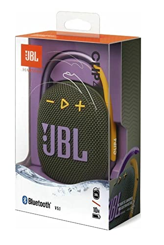 JBL 2 Pack Clip 4 Waterproof Wireless Audio Bluetooth Speaker Bundle (Green) - color: Green