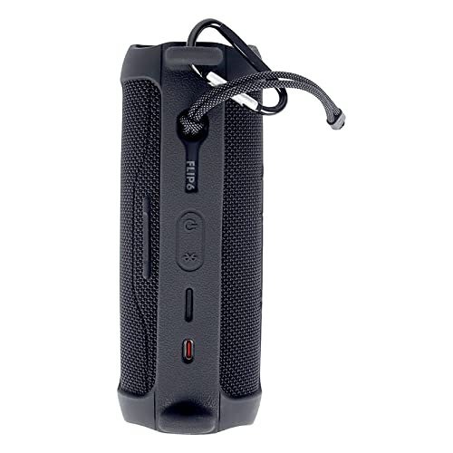 Case for JBL flip 6,JOYSOG Silicone Carrying Case Protect Pouch Sleeve Protector Cover Travel Bag with Shoulder Strap for JBL FLIP 6 Bluetooth Speaker (Black) - color: Black