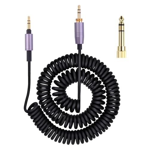 Replacement ATH-M50xBT Audio Cable Compatible with Audio Technica ATH-M50xBT2, ATH-SR50BT, ATH-ANC9, ATH-ANC7B, ATH-SR5BTBK, for Sony WH-1000XM5, MDR-950BT, 3.5mm Aux Cord with 6.35mm Adapter