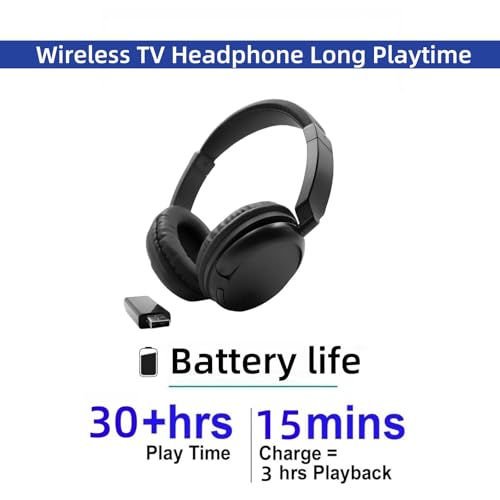 PROW Wireless Headphones for TV Watching with USB Transmitter, Wireless TV Headphones for Seniors, Bluetooth5.3 Headset, No Audio Delay 30H Battery Life, Comfortable Fit for The Elderly and Parents