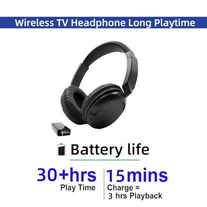 PROW Wireless Headphones for TV Watching with USB Transmitter, Wireless TV Headphones for Seniors, Bluetooth5.3 Headset, No Audio Delay 30H Battery Life, Comfortable Fit for The Elderly and Parents