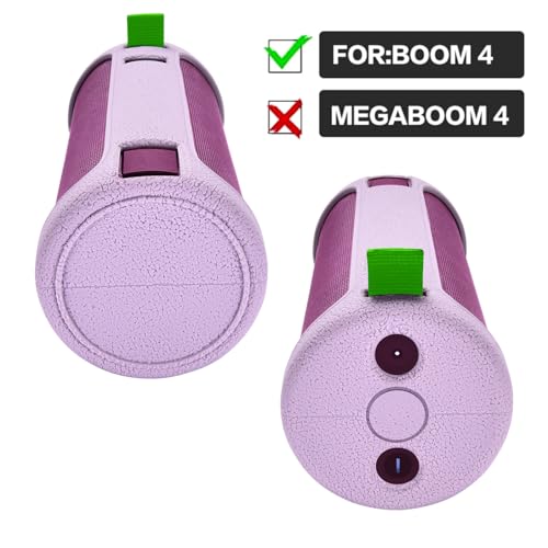 Travel Carrying Protective Silicone Case Compatible with Ultimate Ears Boom 4 Portable Bluetooth Wireless Speaker, Silicone Case Cover with Metal Hook for Ultimate Ears Boom 4 (Purple) - color: Purple