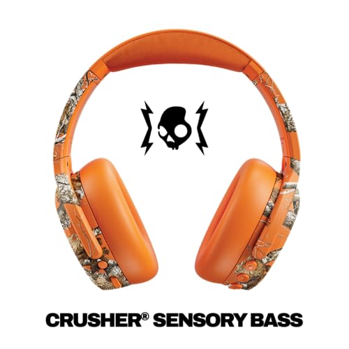 Skullcandy Crusher ANC 2 Wireless Headphones - Realtree Edge Colors Hazard | Multi-Sensory Crusher Bass, Over-Ear Fit, Noise Cancelling, 60 Hours Battery, Working Out, Gym, Travel, Study, Music, Gaming - color: Realtree EDGE Hazard
