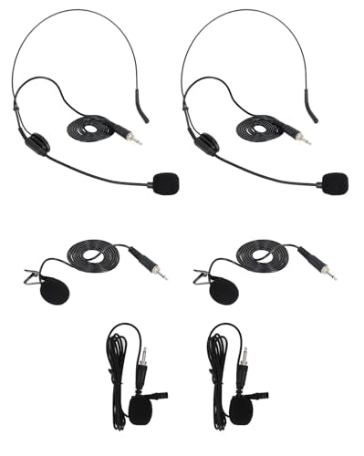 Rockville RWM-200 L2 Dual UHF Beltpack Wireless Microphone System, Lavalier & Headset Mics, 200 Channels, 3 Band EQ, Echo | 200 Channels, XLR/1/4" Outputs, 500' Range, Metal Receiver, Belt Pack EQ, One-Key Pairing, FCC Compliant - style: Lavalier