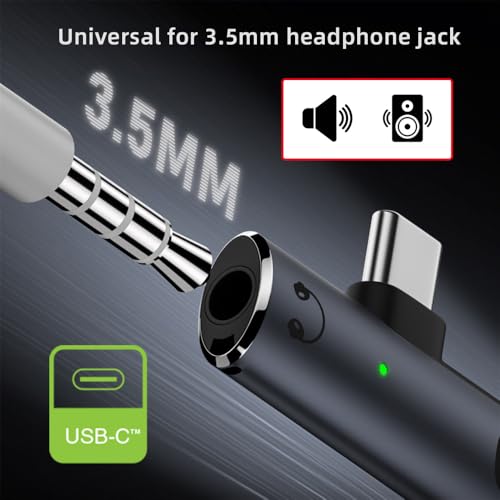 xiwai Type-C USB-C to 3.5mm Audio DAC AUX Music 16bit 48kHz & 100W PD Power Adapter for Phone Laptop Tablet 2 in 1 USB C Audio Charger Converter - style: USB-C to PD100W+DAC 3.5MM 48khz