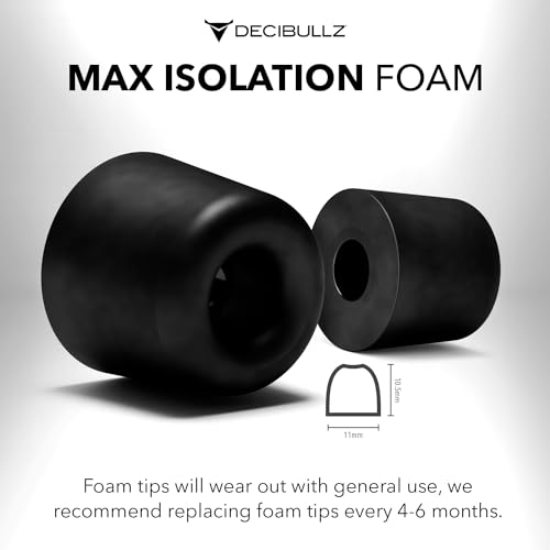 Decibullz Custom Molded Memory Foam Earbud Tips – 5 Pairs Small | Comfortable Ear Bud Replacement Tips for Earphones & Earplugs (Pack of 2) - size: Small (Pack of 2)