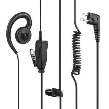 HWAYO Walkie Talkie Swivel Earpiece with Microphone and PTT for MOT Two Way Radio - Motorola Swivel Earpiece Compatible with Walkie Talkies CLS1410, CLS1100, HKLN4604A (1 Pack) - size: 1 Pack