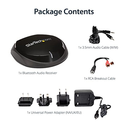 StarTech Bluetooth 5.0 Audio Receiver, NFC, 3.5mm RCA & Toslink, HiFi DAC | BT 5.0 stereo receiver, SPDIF optical out, For speakers PC or TV, Wireless bluetooth aux - style: Digital Toslink/SPDIF Optical Output