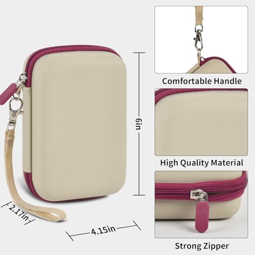 PAIYULE Travel Carrying Case for R36S RG353V RG353VS Handheld Game Console - color: Beige, style: For R36s