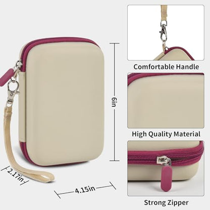 PAIYULE Travel Carrying Case for R36S RG353V RG353VS Handheld Game Console - color: Beige, style: For R36s