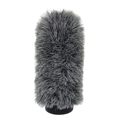 Microphone Deadcat Windscreen Compatible with NTG3 MKH416 ME66 670 1pc Artificial Furry Wind Cover Outdoor Audio Noise Reduction Muff - color: silk gray
