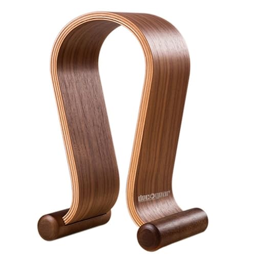Sony WH-1000XM6/B Best Wireless Noise Canceling Headphones Black Bundle with Deco Gear Wood Headphone Display Stand Secure Tabletop Holder/Gaming Headset Hanger - color: Black