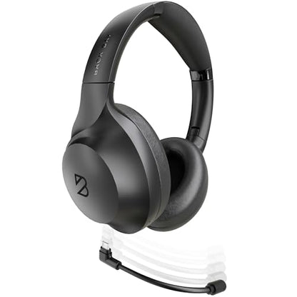Back Bay Audio ClearCall 70, Bluetooth Headphones with Removabel Boom Mic | Over Ear Headphones with Mic, Work from Home Headset with Mic, Work Headphones Wireless Bluetooth, Boom Mic