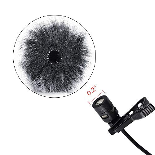 Lavalier Wind Muff 3 Pack Lapel Microphone Wind Muff 0.2/0.4 Inch Furry Lav Windscreen Windproof Wind Screen (0.2inch, Black/White) - color: Black/White, size: 0.2inch 3pcs