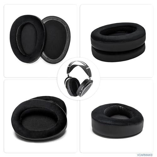 Memory Foam Cushion Ear Pads for Hifiman Arya Ananda Edition XS X HE1000se HE1000 V2 Jade II Headphone Replacement EarPads (Elite Velour Hybrid)